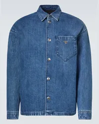 Prada Hemdjacke aus Denim Blau