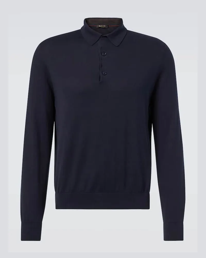 Loro Piana Polohemd aus Baumwolle Blau