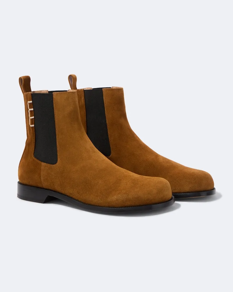 J.W.Anderson Chelsea Boots aus Veloursleder Braun