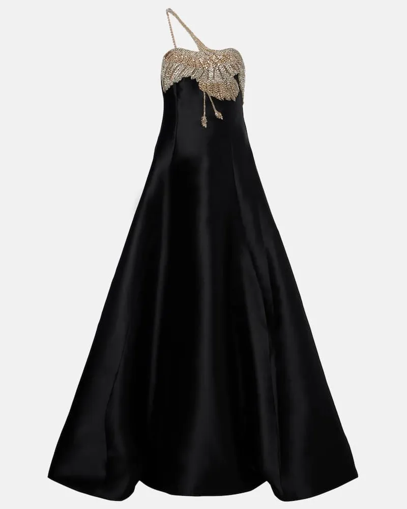 COSTARELLOS Robe Venezia mit Kristallen Schwarz