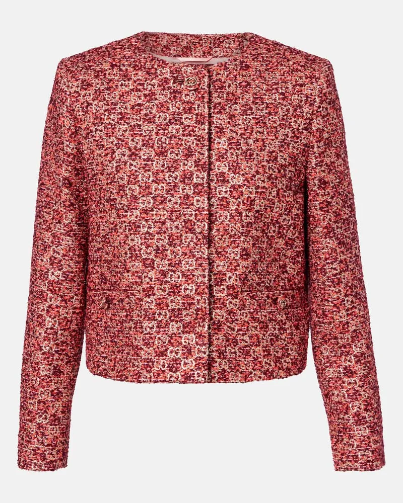 Gucci Jacke GG aus Tweed Rot