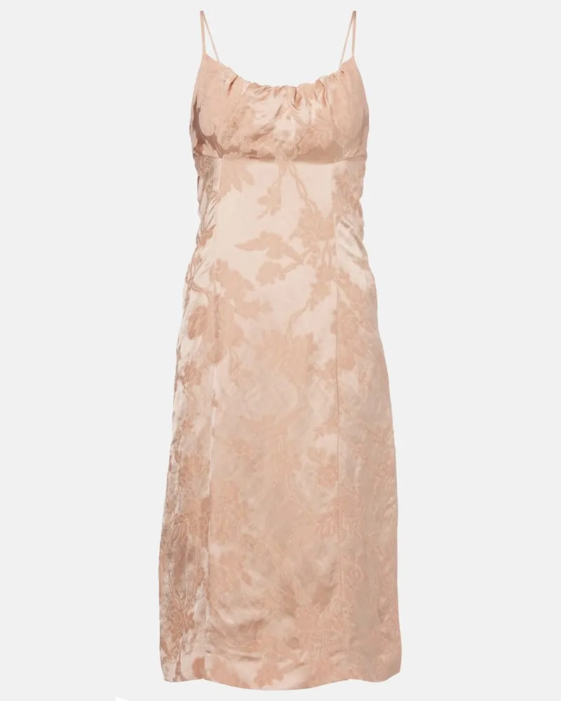 Dries van Noten Robe Dirios aus Jacquard Pink