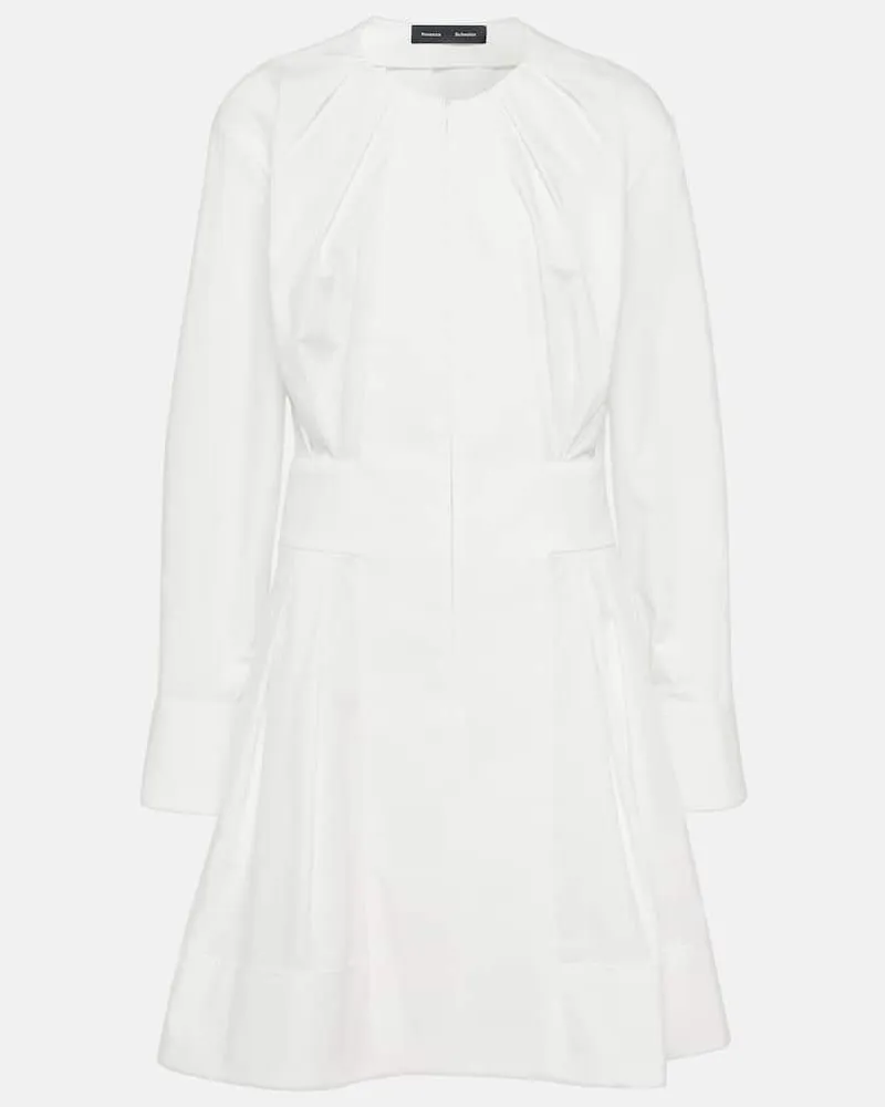Proenza Schouler Minikleid Eileen aus Baumwollpopeline Weiß