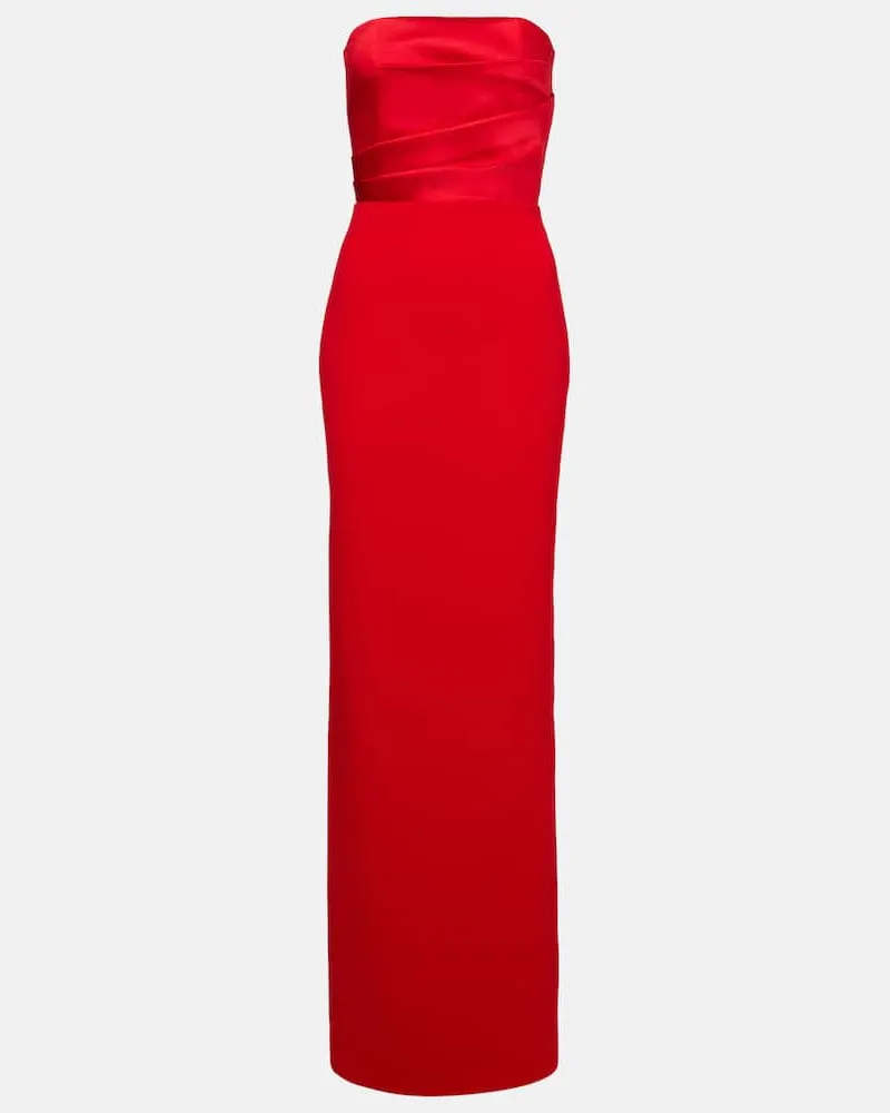 Solace London Robe Afra mit Satin Rot
