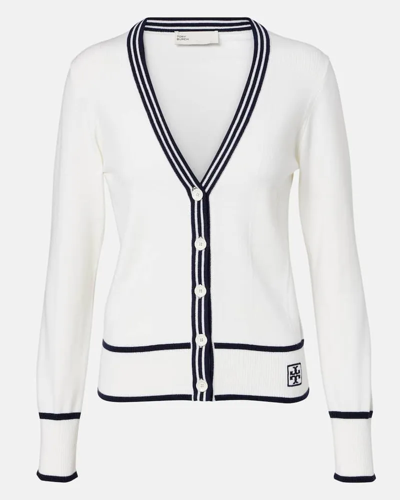 Tory Burch Cardigan aus einem Wollgemisch Weiß