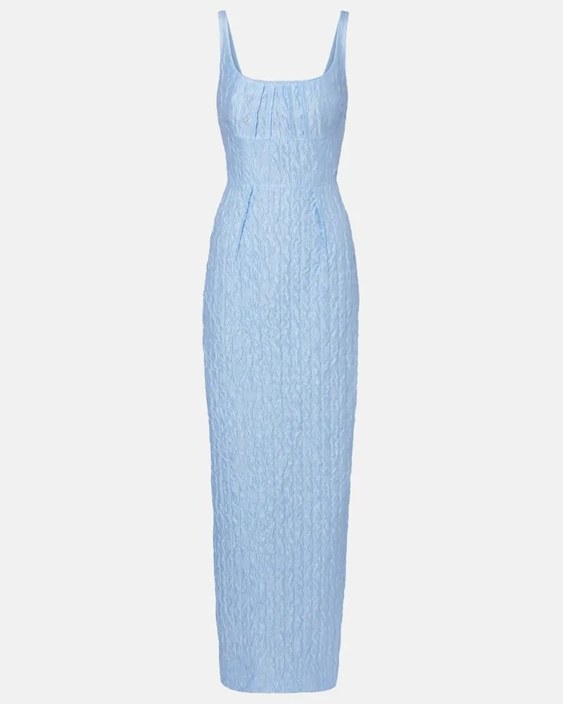 EMILIA WICKSTEAD Robe Sharon aus Seersucker Blau