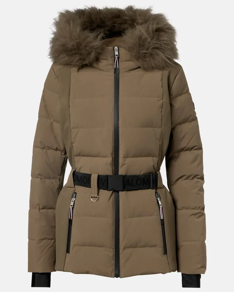 Yves Salomon Skijacke Doudoune 64cm Braun