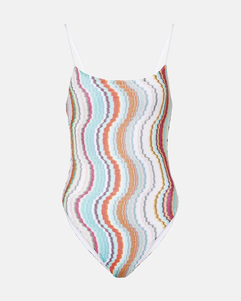 Missoni Badeanzug aus Häkelstrick Multicolor