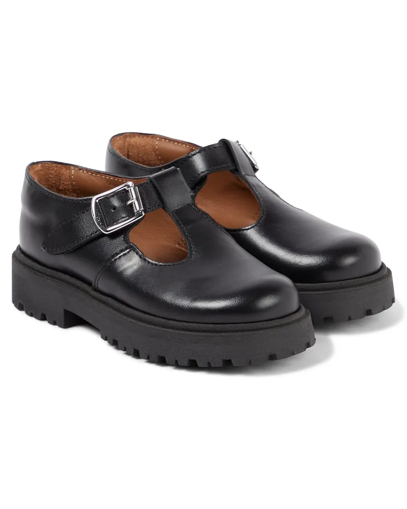 Pepe Jeans PèPè Mary-Jane-Ballerinas aus Leder Schwarz