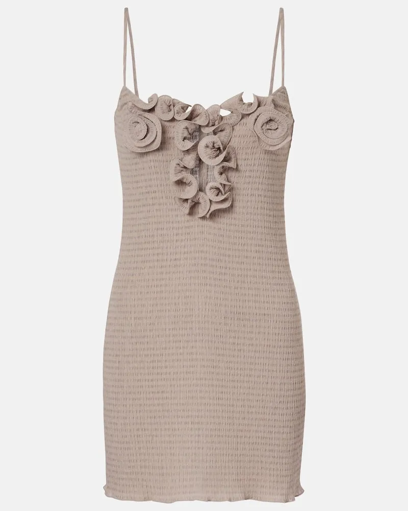 Magda Butrym Minikleid aus Crêpe Braun