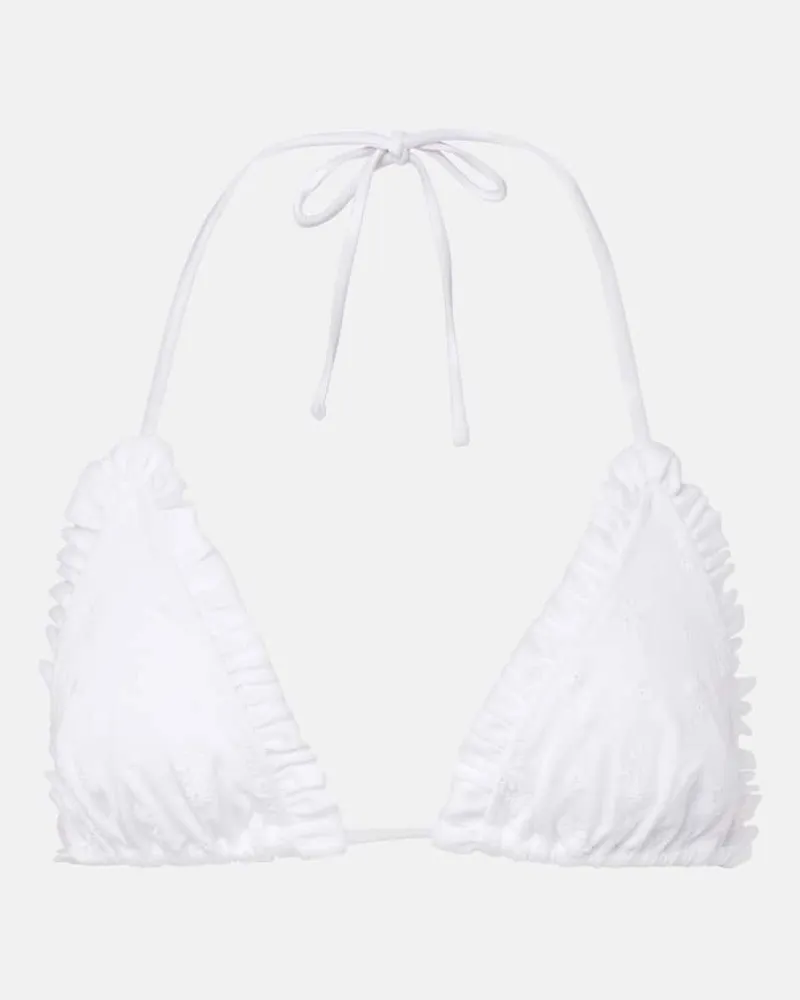 Chloé Chloé Besticktes Bikini-Oberteil Weiß