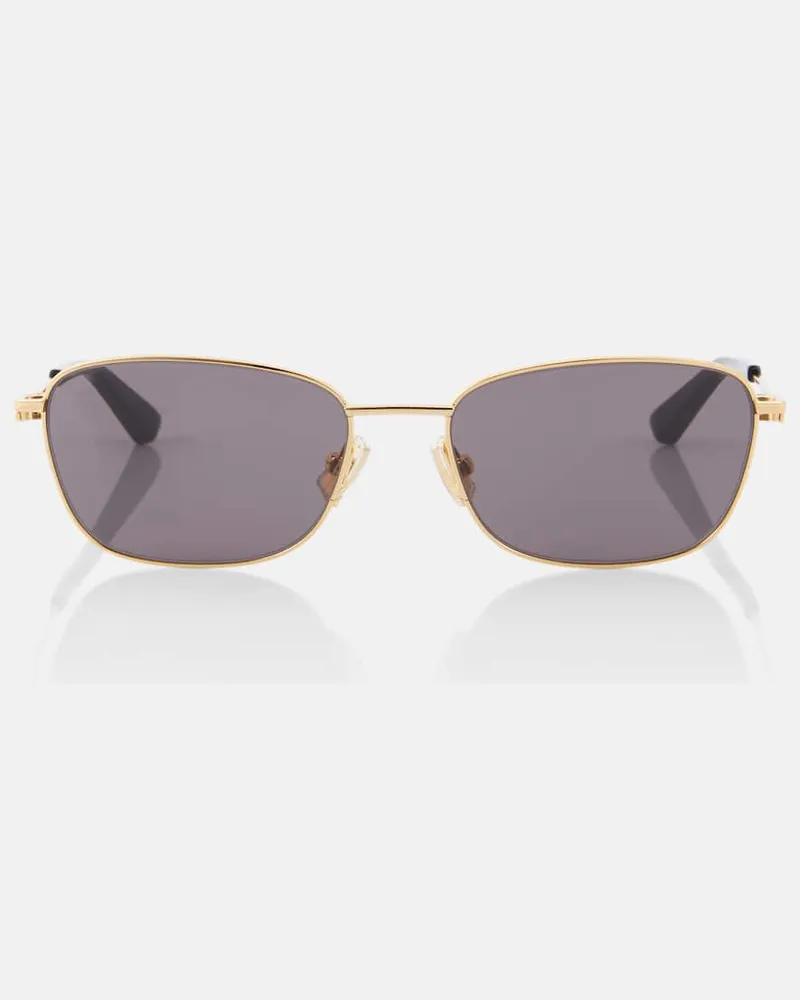 Bottega Veneta Eckige Sonnenbrille Gold