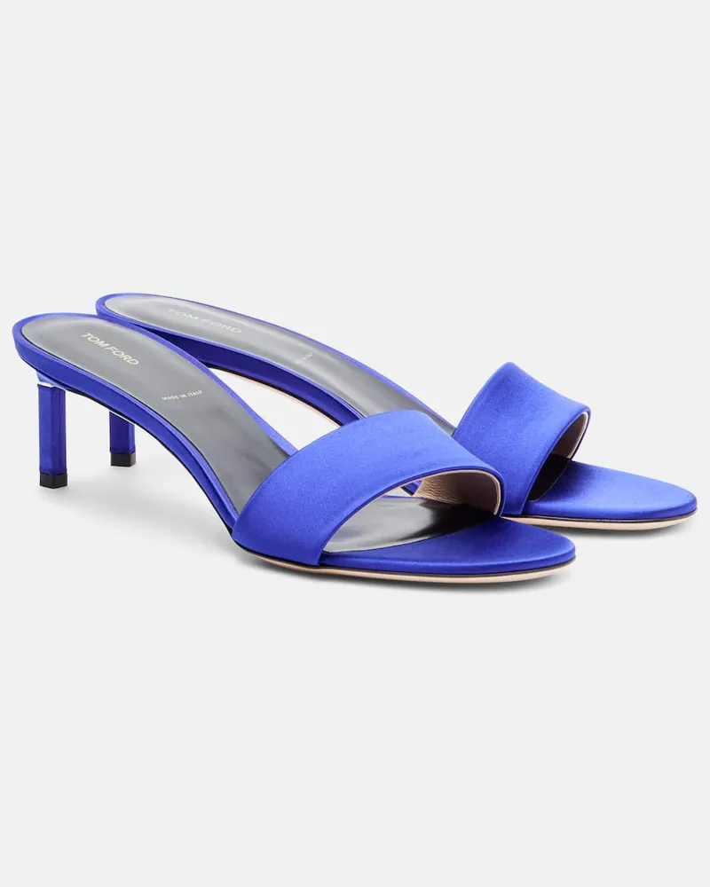 Tom Ford Pantoletten T Icon 55 aus Satin Lila