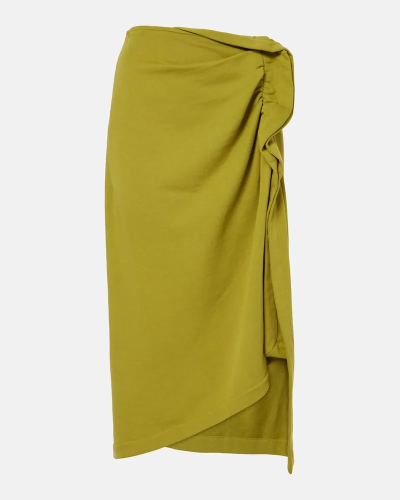 Dries van Noten Midirock aus Baumwolle Grün