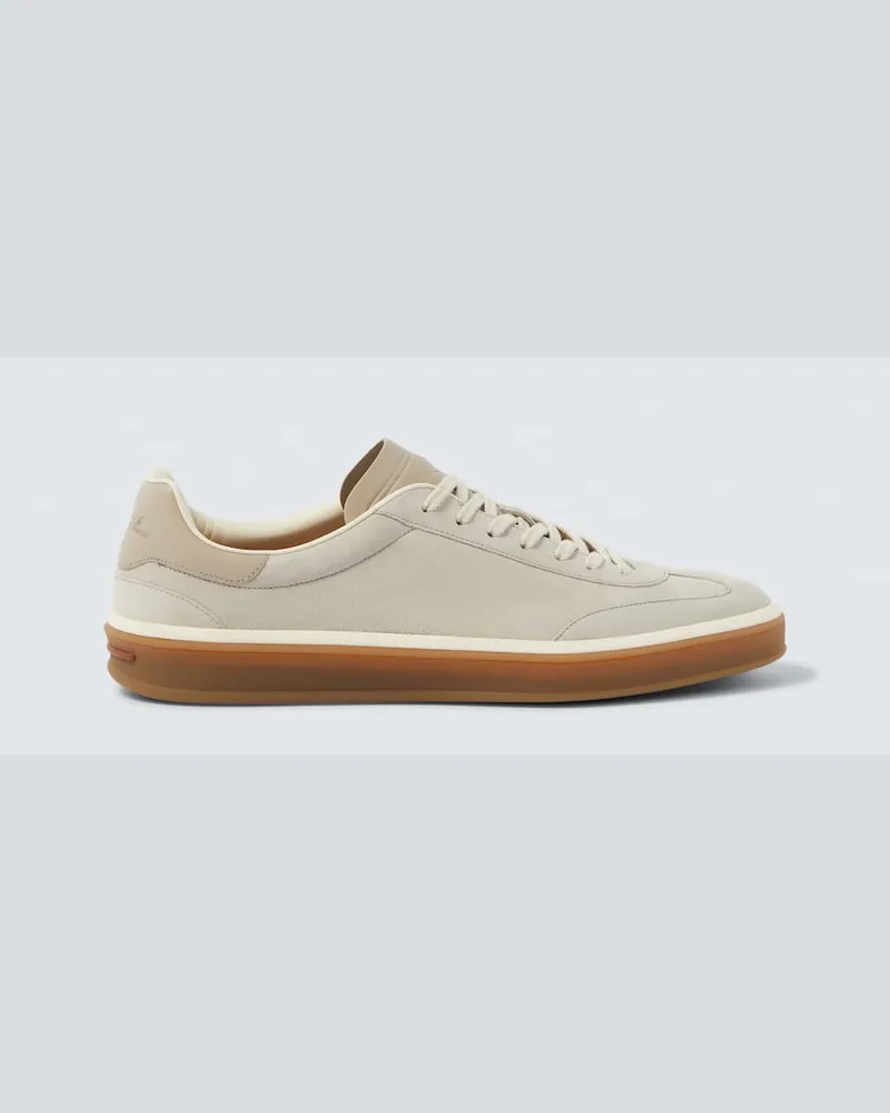 Loro Piana Sneakers aus Veloursleder Beige