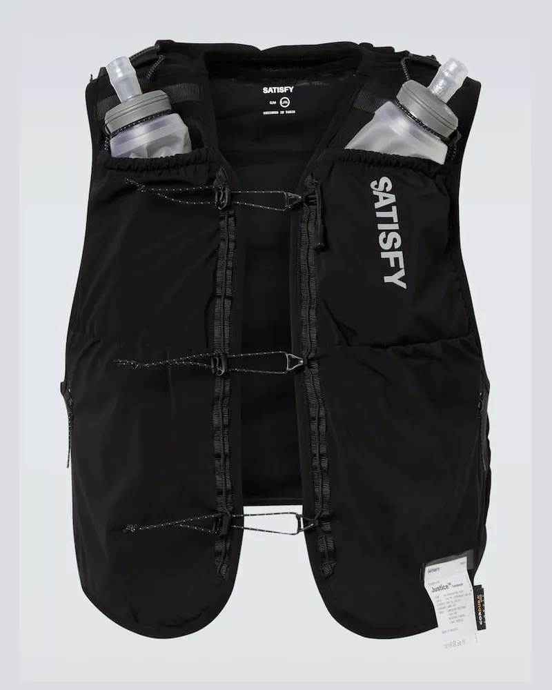 Satisfy X HydraPak Set aus Weste und zwei Trinkflaschen Schwarz
