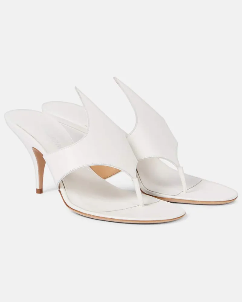 Ferragamo Sandalen Lyrai aus Leder Weiß