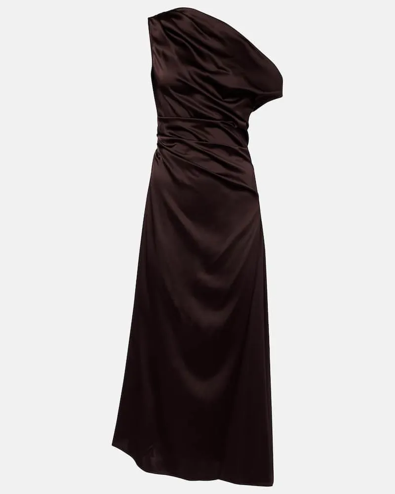 STAUD Cocktailkleid Phare aus Satin Braun