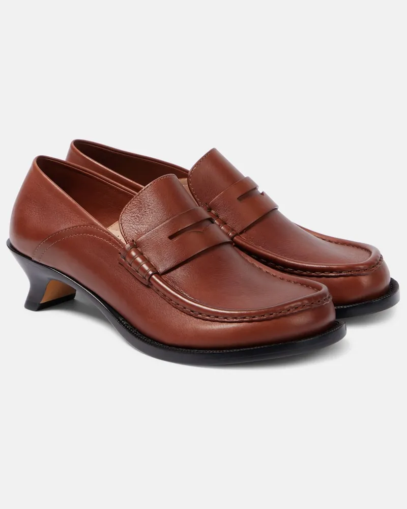 Loewe Loafer-Pumps Campo aus Leder Braun