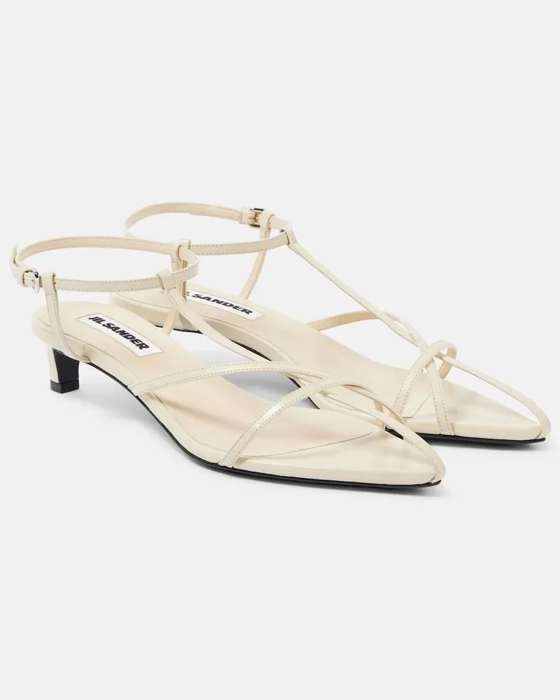 Jil Sander Sandalen 35 aus Leder Weiß