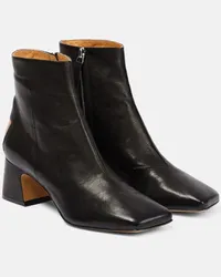 Maison Margiela Ankle Boots Four-Stitch aus Leder Schwarz