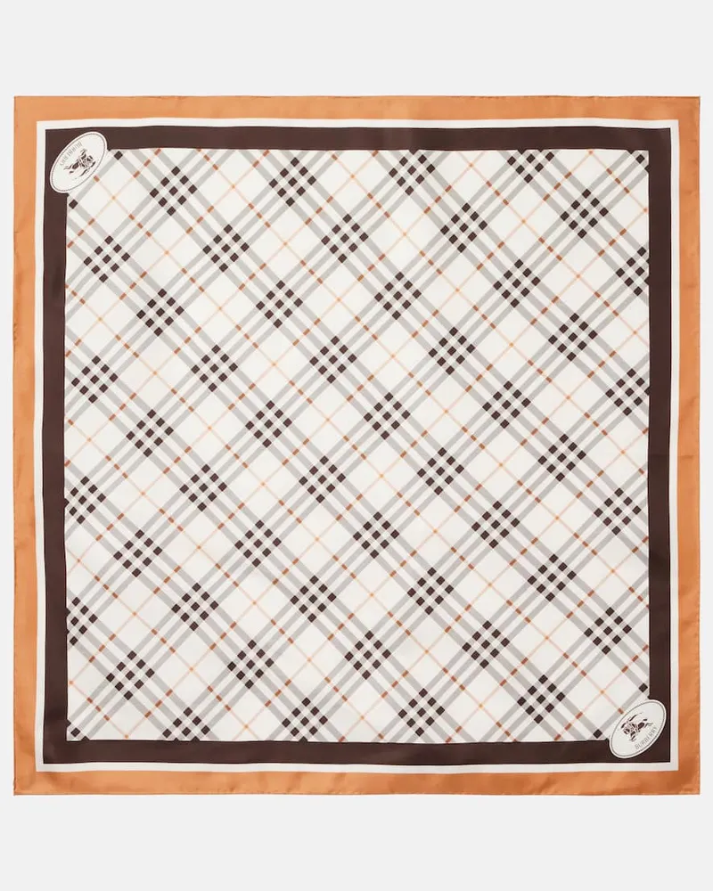 Burberry Tuch Burberry Check aus Seiden-Twill Braun