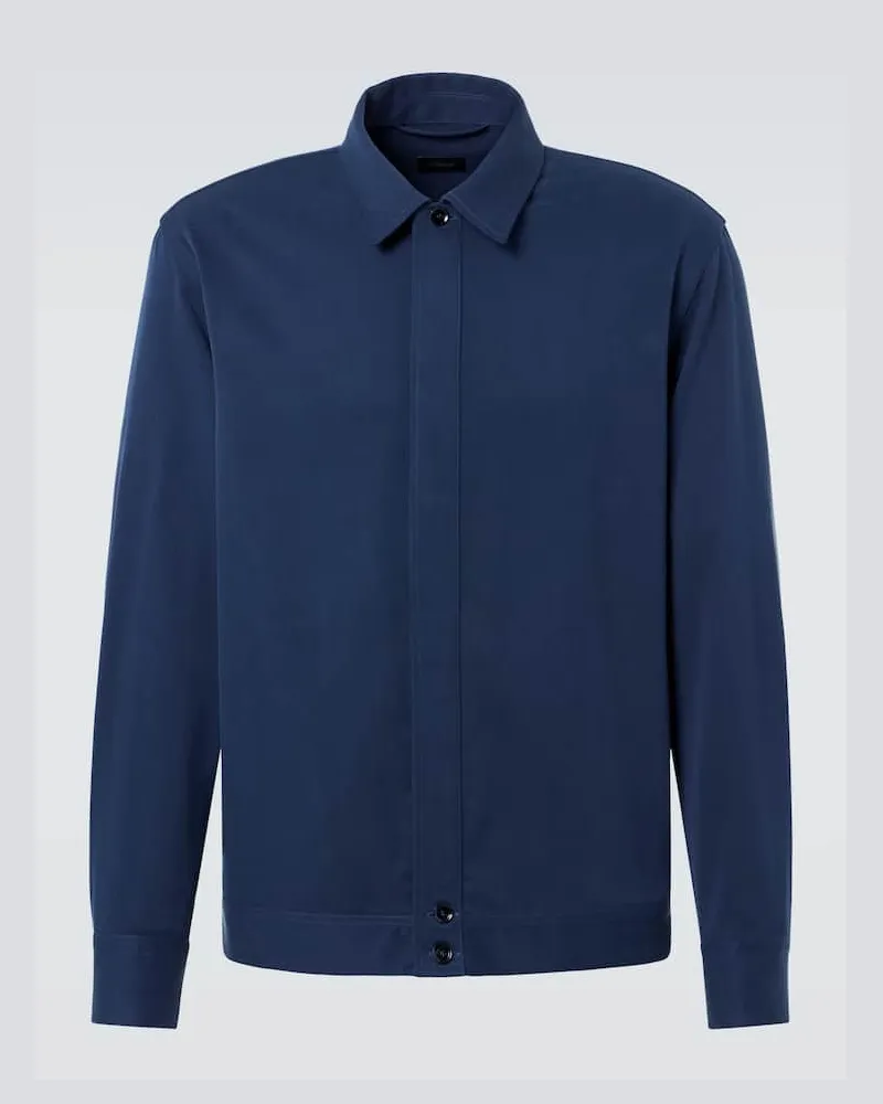 Brioni Jacke aus Seide Blau