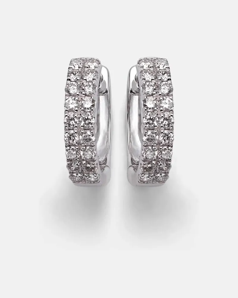 Stone & Strand Ohrringe aus 14kt Weißgold mit Diamanten Silber