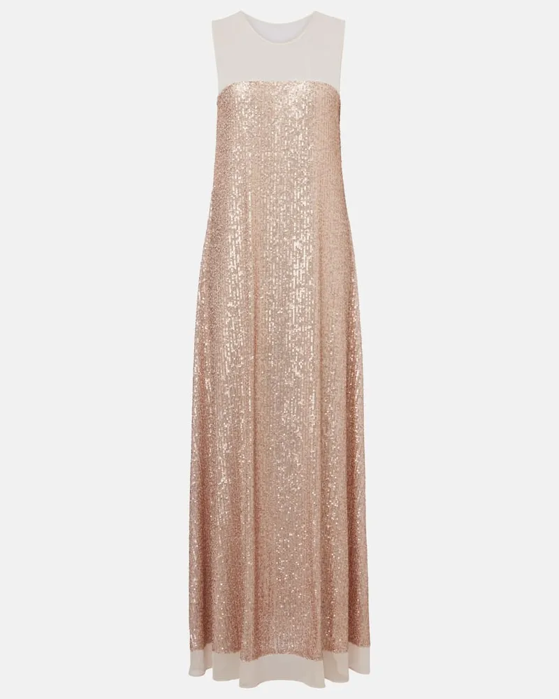 Norma Kamali Robe mit Pailletten Gold