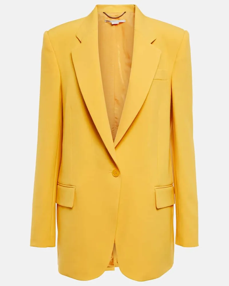 Stella McCartney Blazer aus einem Wollgemisch Gelb