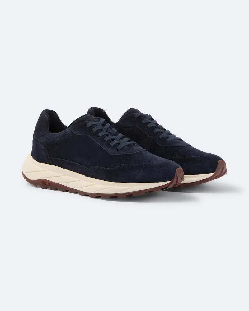 Fedeli Sneakers mit Veloursleder Blau