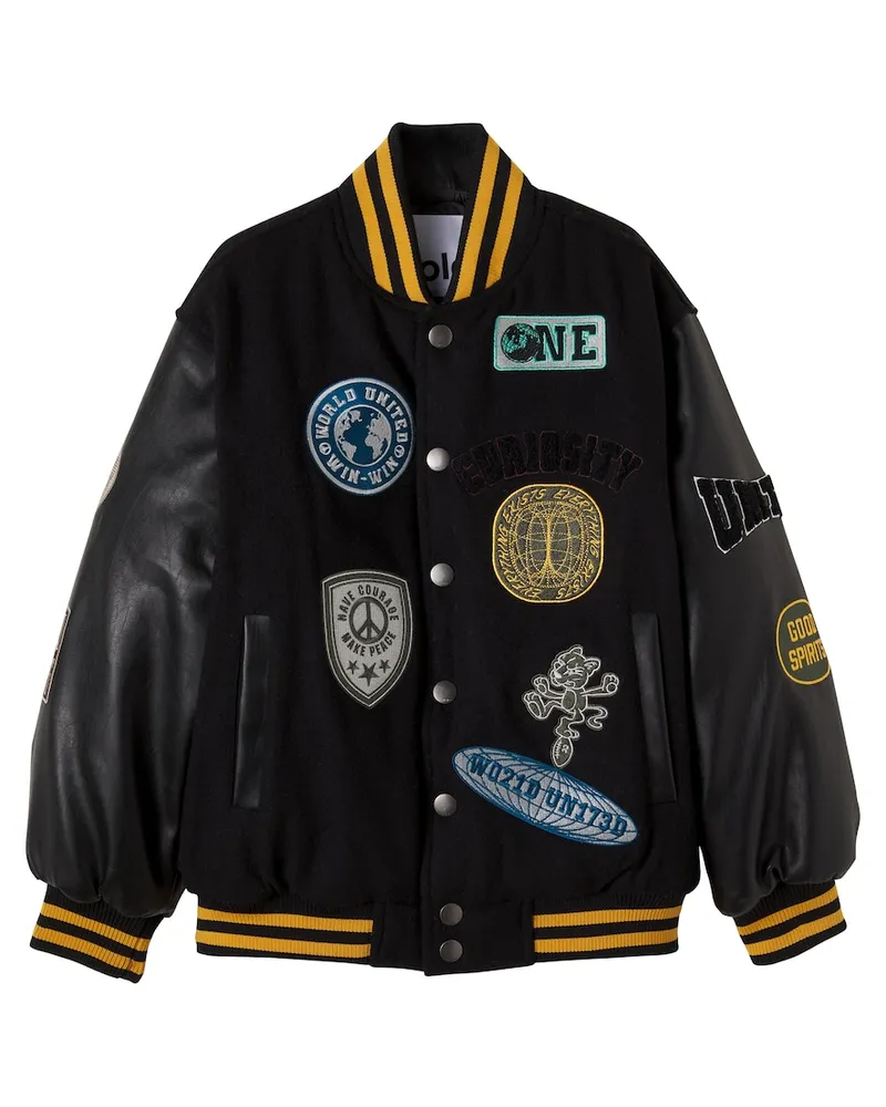 Molo Collegejacke Hani aus einem Wollgemisch Schwarz