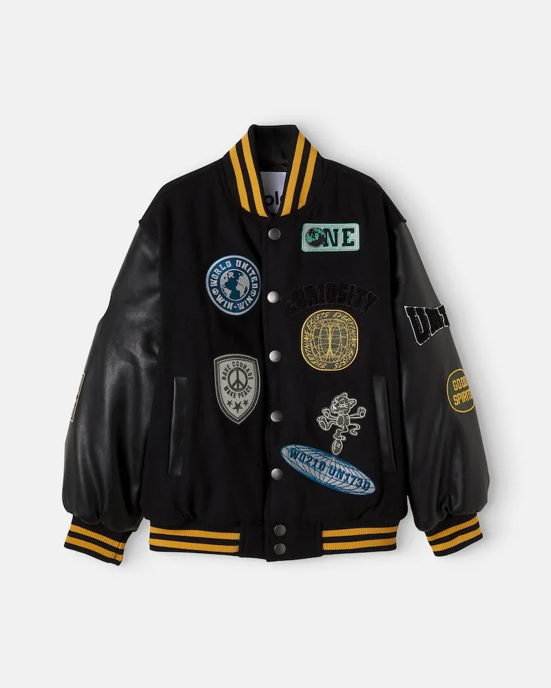 Molo Collegejacke Hani aus einem Wollgemisch Schwarz