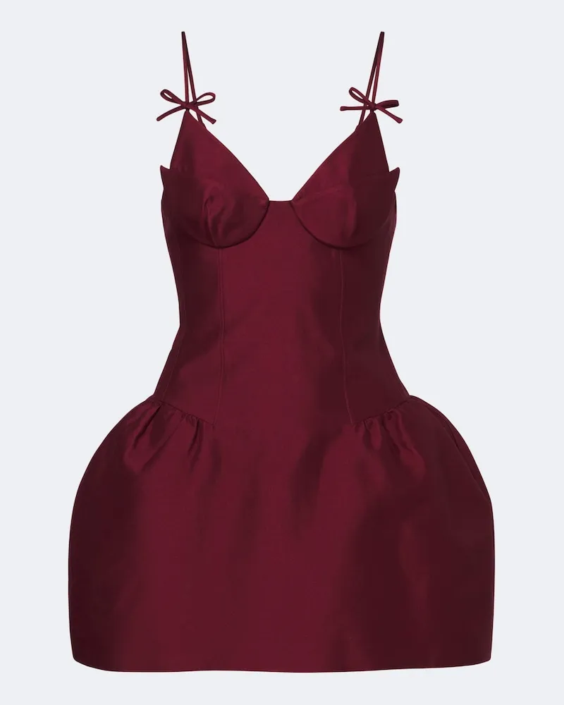 SHUSHU/TONG Bustier-Kleid Burgunderrot
