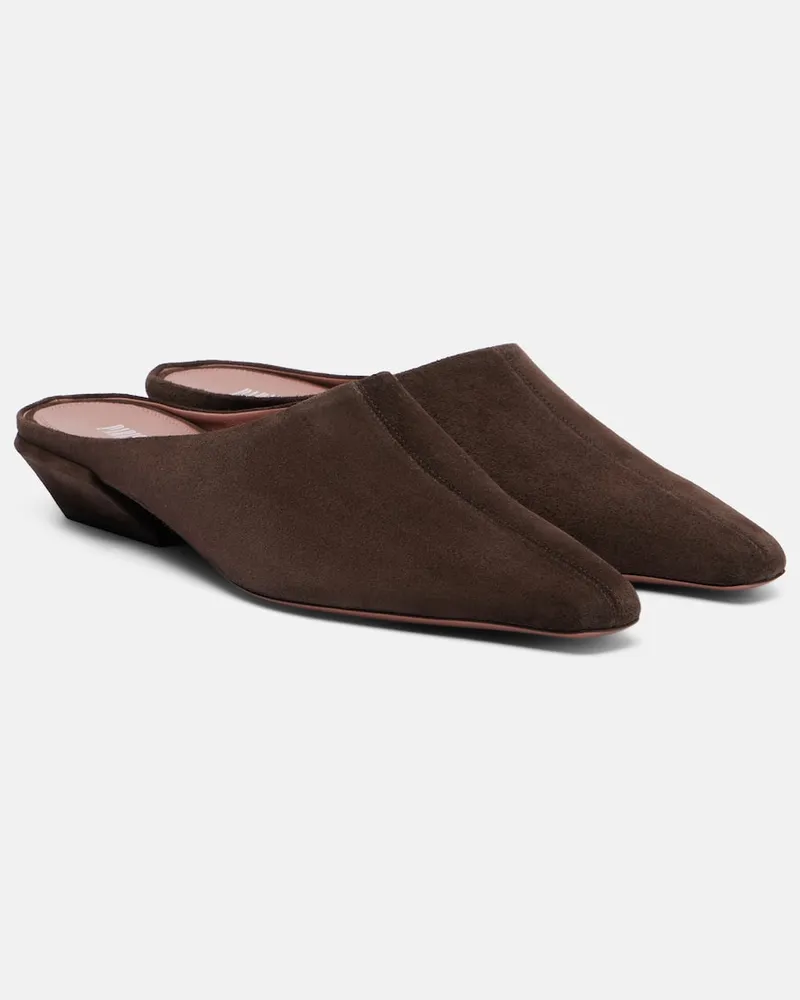 Paris Texas Slippers Belle 25 aus Veloursleder Braun