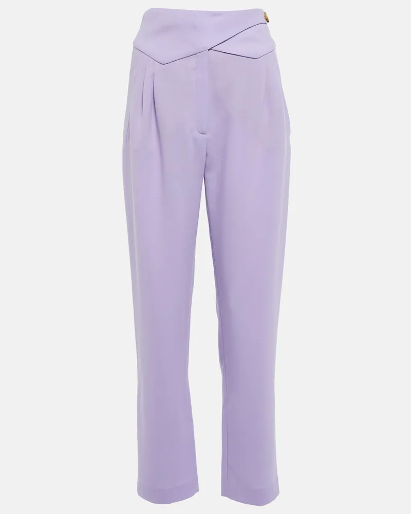 Blazé Milano Blazé Milano Gerade Hose Basque aus Schurwolle Violett