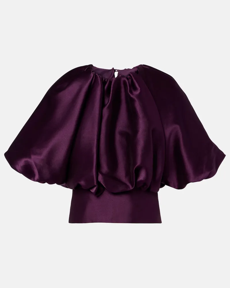 Self-Portrait Kleid aus Taft Violett