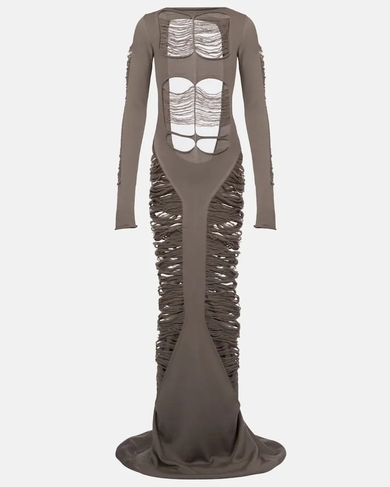 Rick Owens Maxikleid aus Wolle Schwarz