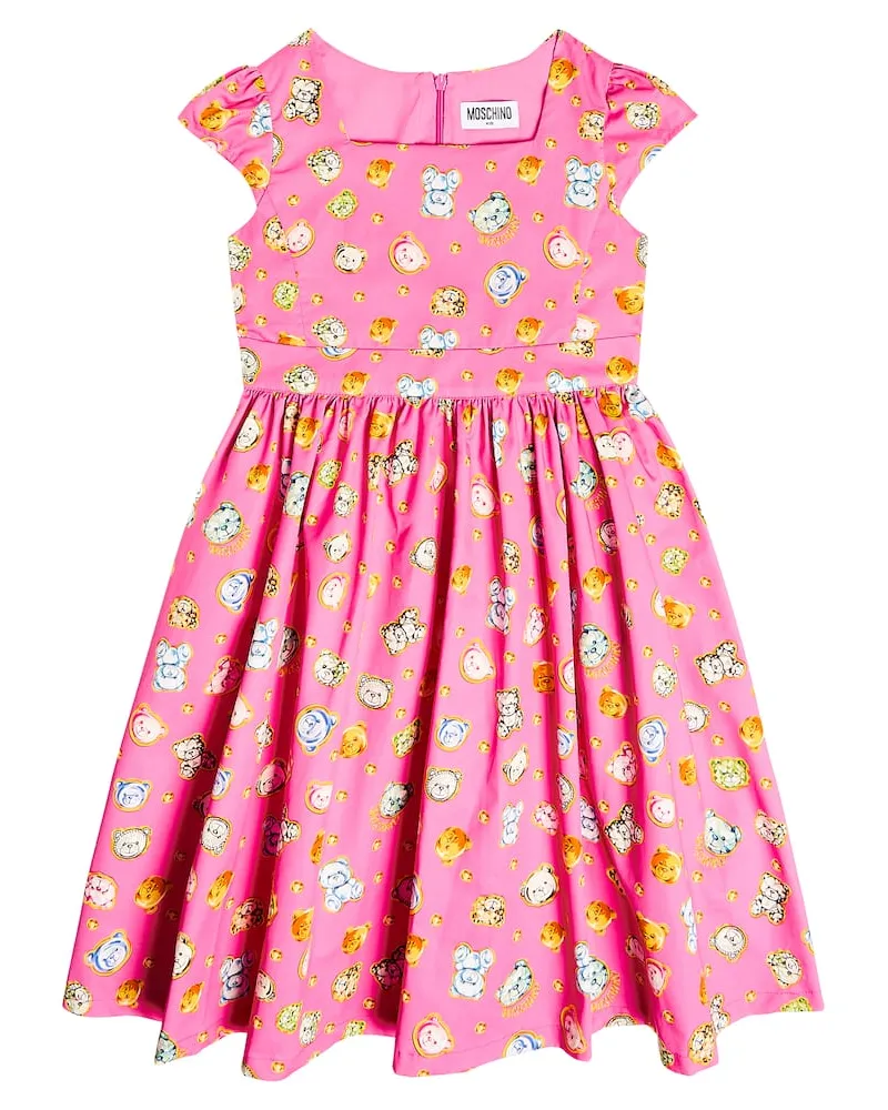 Moschino Kleid Teddy Bear aus Baumwolle Pink