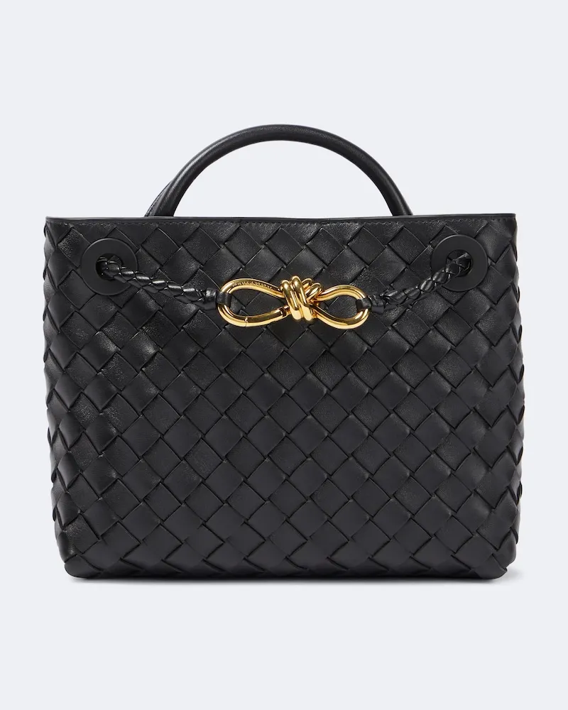 Bottega Veneta Tote Bag Andiamo Small aus Leder Schwarz
