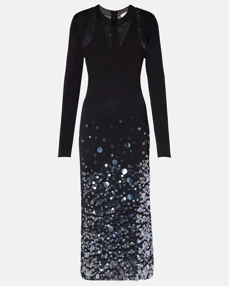 Carolina Herrera New York Robe mit Pailletten Schwarz
