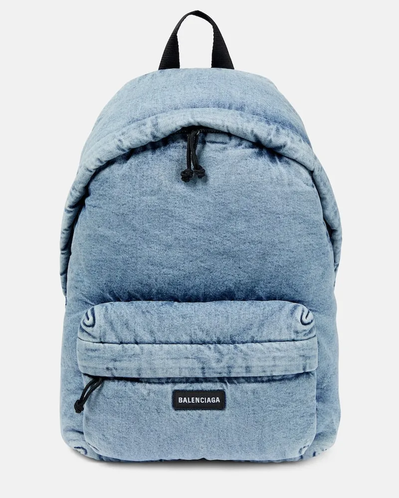 Balenciaga Rucksack aus Denim Blau