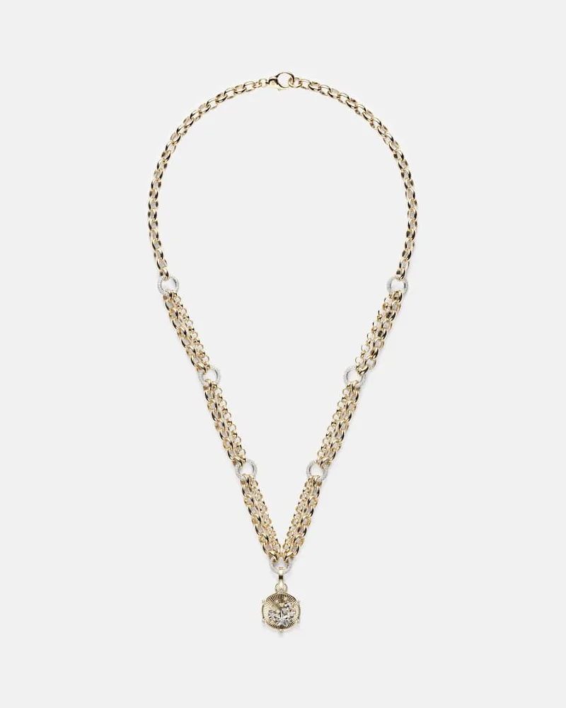 FOUNDRAE Halskette aus 18kt Gelbgold mit Diamanten Gold