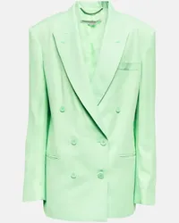 Stella McCartney Blazer aus einem Leinengemisch Gruen