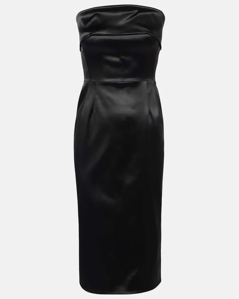 Dolce & Gabbana Bustier-Kleid aus Satin Schwarz