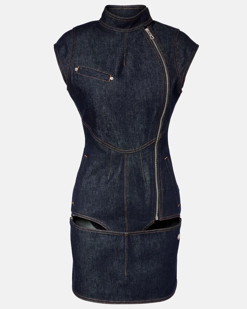 Jean Paul Gaultier Minikleid aus Denim Blau