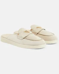 Prada Slippers aus Veloursleder Beige