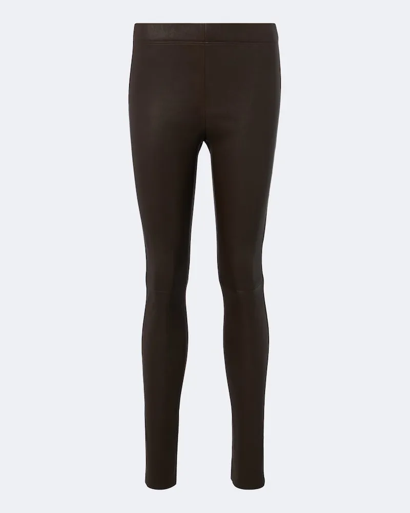 Joseph Leggings aus Leder Braun