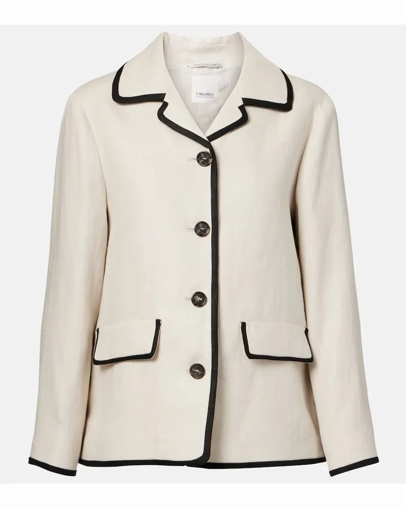 Max Mara Jacke Leslie aus Leinen Beige