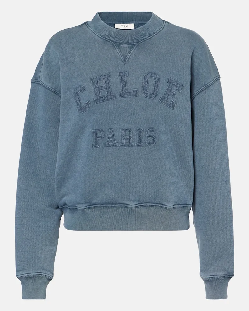 Chloé Chloé Sweatshirt aus Baumwolle Blau